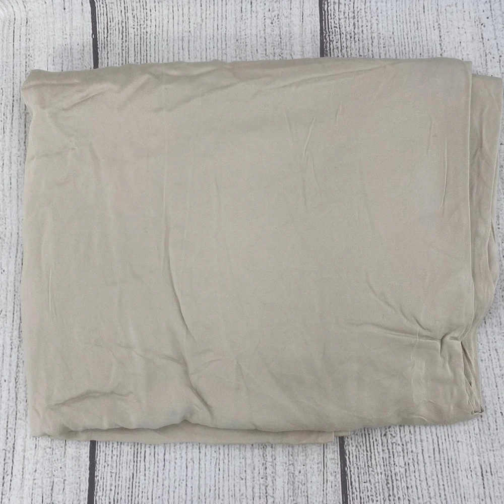 Cozy Earth Bamboo Flat Sheet Full Oat Beige 100% Viscose Luxury Bedding Cooling